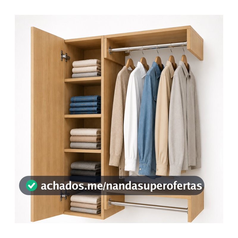 Guarda-Roupa Suspenso Com Porta e Cabideiro 15mm –101