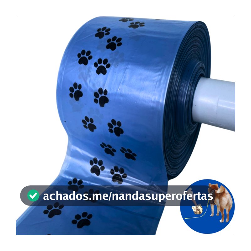 Bobina c/ 400 Saquinhos de Lixo Coco Pet Biodegradavel 28x30 Azul