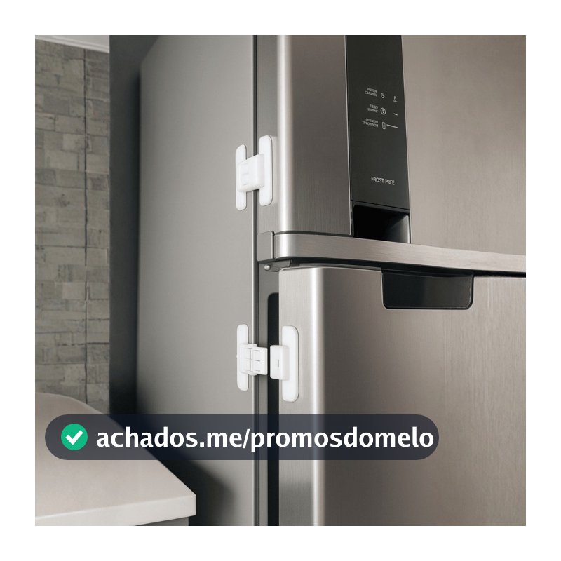 Trava de Segurança Para Geladeira Gavetas Multiuso Adesiva Protetor Infantíl Fechadura Porta Armário