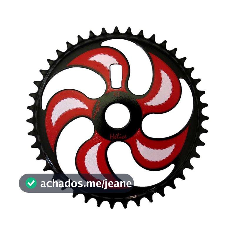 Coroa Para Pedivela Monobloco 43d Preto Hélice Para Bike
