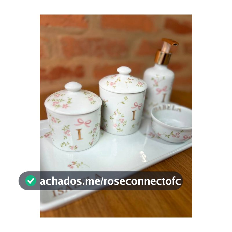 Kit Higiene Flores luiza - Com Iniciais Em Ouro 12k