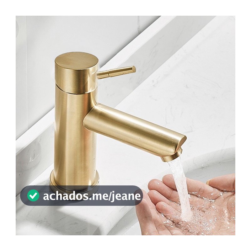 Torneira Bacia em Aço Inox 304 Torneira Bacia Inox Torneira Banheiro-dourado