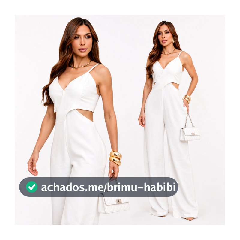 Macacão Feminino Longo Alfaiataria Recortes Laterais Bojo Pantalona Classico Alça Regulável Bolso Festa Elegante