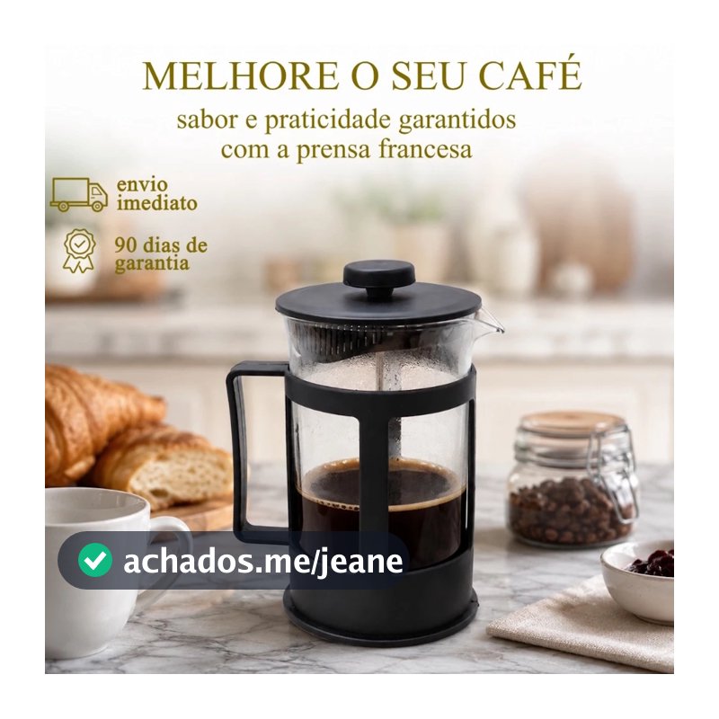 Cafeteira Prensa Francesa 650ml Café Cremeira Expresso Leite Cremoso Casa Dex