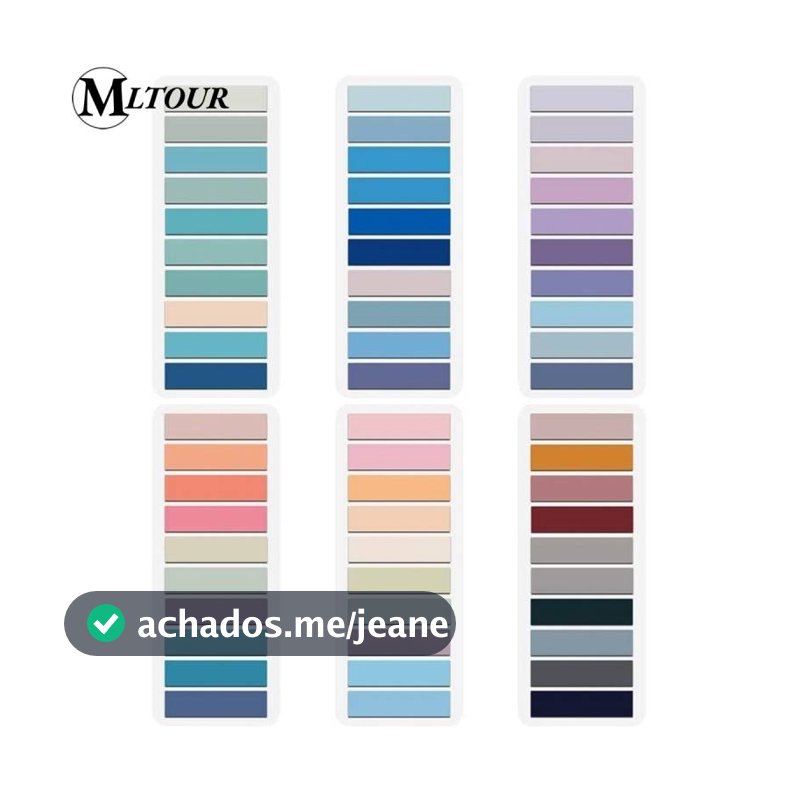 200 peças Notas adesivas de régua marcador de página livro papelaria escritório stick notes flags