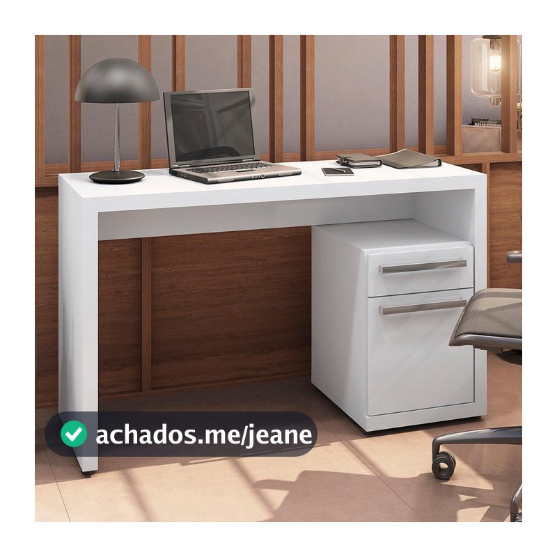 Mesa de Escritório Escrivaninha 1 gaveta 1 porta BR 120cm