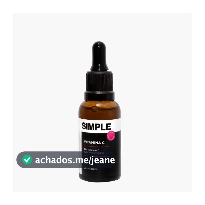 Ultra Sérum Vitamina C Pele Firme E Uniforme Simple Organic