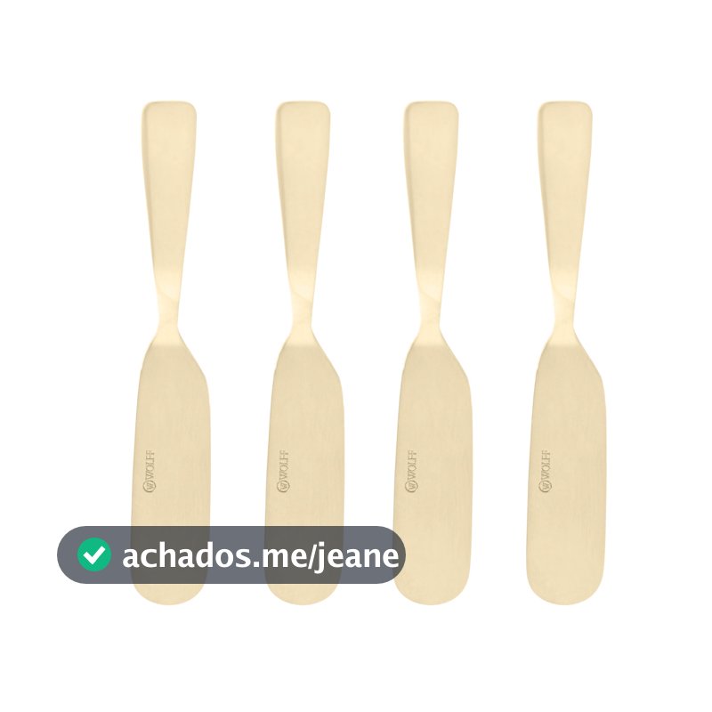 Kit Espátulas Gourmet Wolff  (4 Peças) Dourada