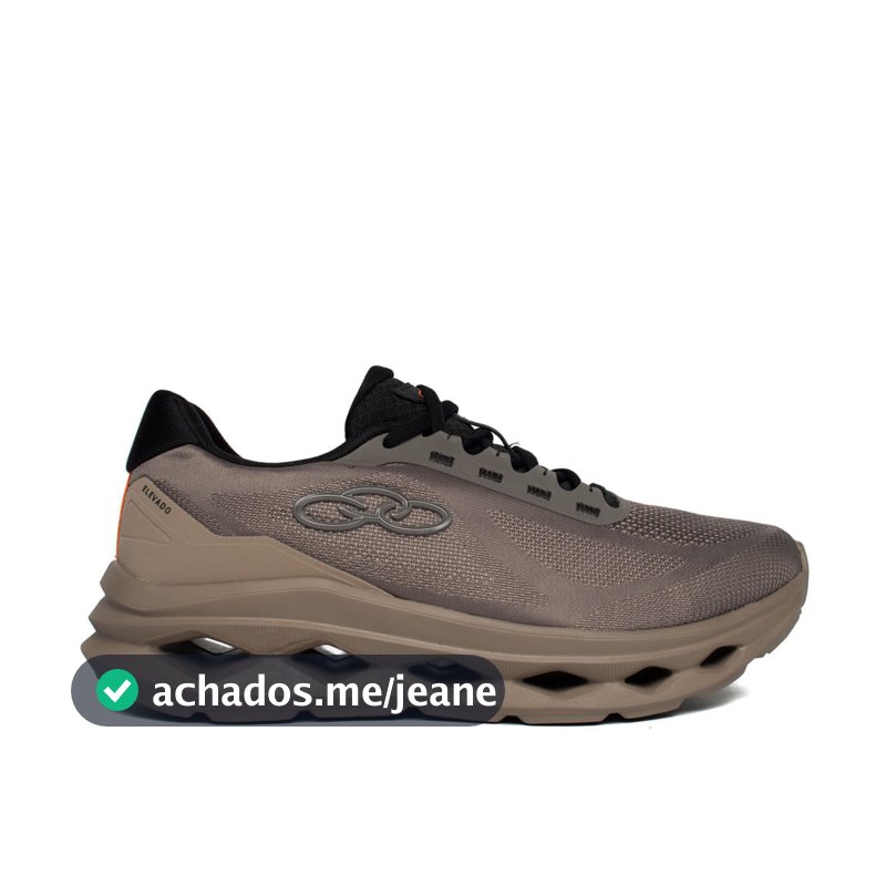 Tênis Masculino Olympikus Elevado Caminhada Marrom/Preto
