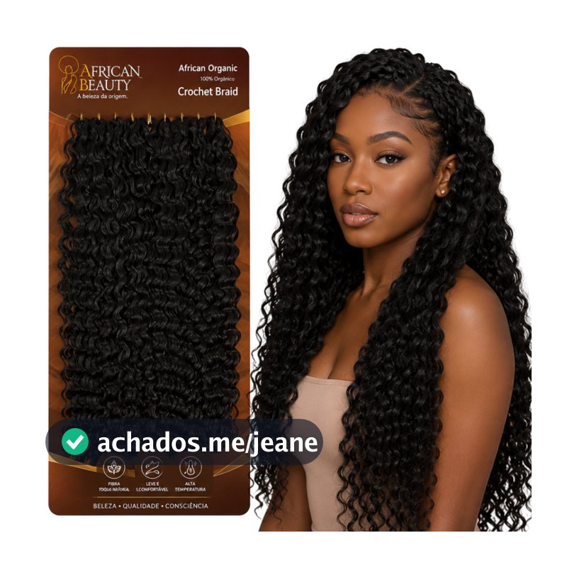 Cabelo Orgânico Crochet Plus 80cm 320g African Beauty Cacheado