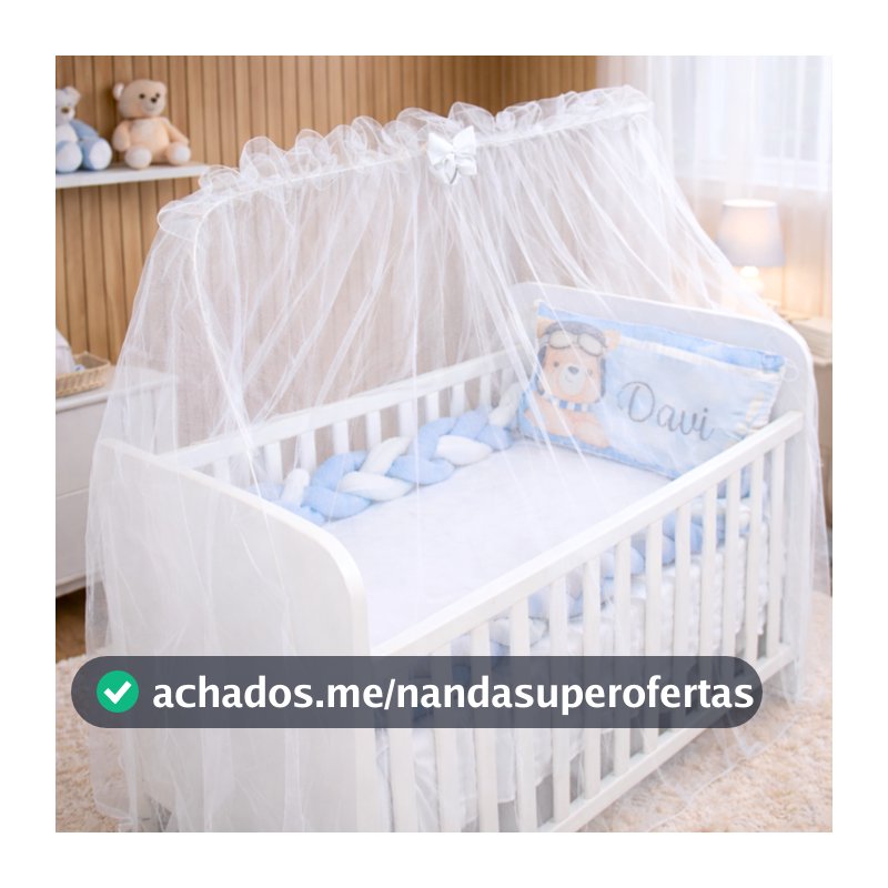 Mosquiteiro Para Berço Americano e Mini Berço Tule Tela Mosquiteira Cortinado Rede Protetora
