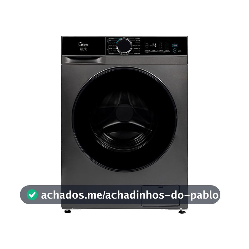 Lava e Seca 10,5kg Titanium Inverter Ciclo Pet Midea