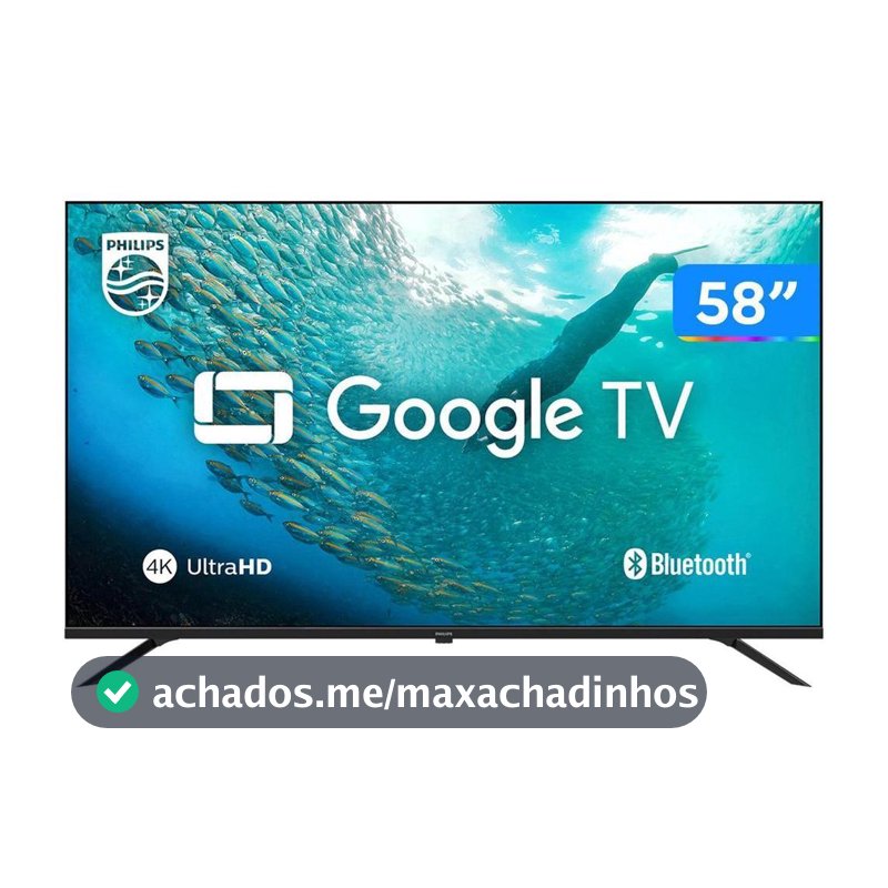 Smart TV 58" 4K UHD LED Philips 58PUG7019/78 Wi-Fi Bluetooth Google Assistente 3 HDMI 2 USB