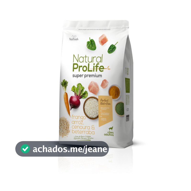Ração Natural Pro Life Cães Adultos Super Premium 15 kg