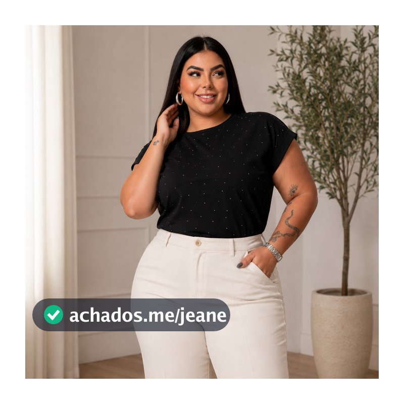 Blusa Feminina Manga Japonesa Estampa Strass Brilho Plus Size 100% Algodão Camiseta Confortável