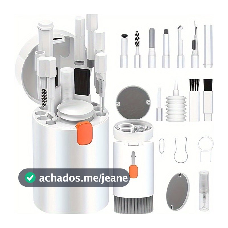 Kit De Limpeza 20 Em 1 De Tela Limpador De Teclado Com Escova Laptop Airpod Para Câmera Monitor De Computador De Mesa