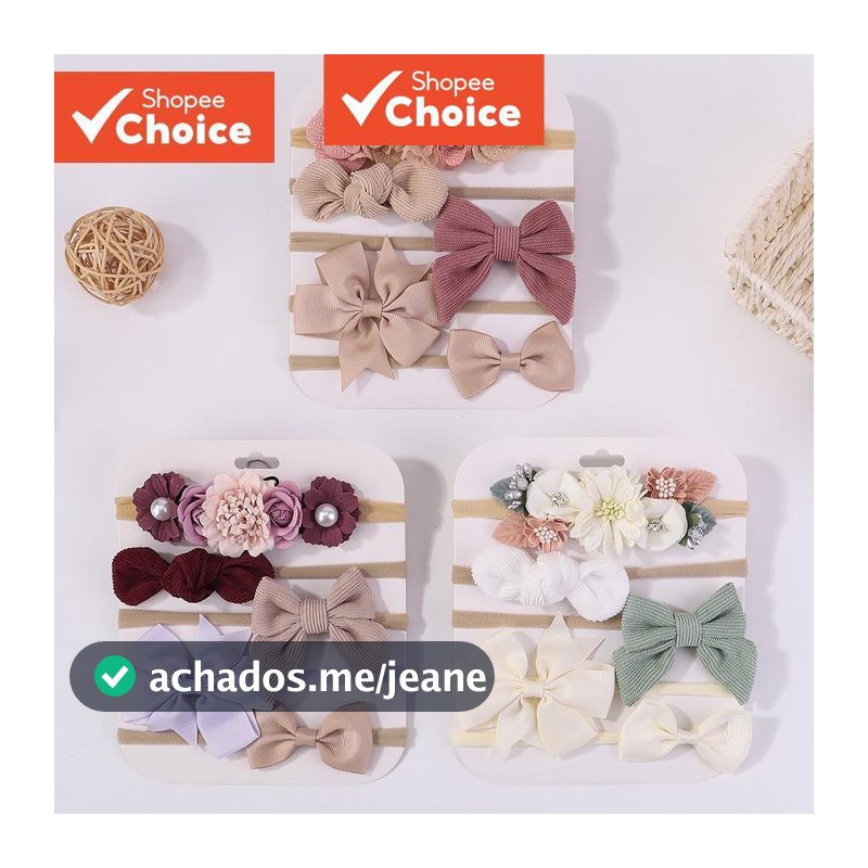 Conjunto De Tiaras Com Laço Para Bebês Meninas , Faixas De Cabelo Fofas Feitas À Mão Crianças