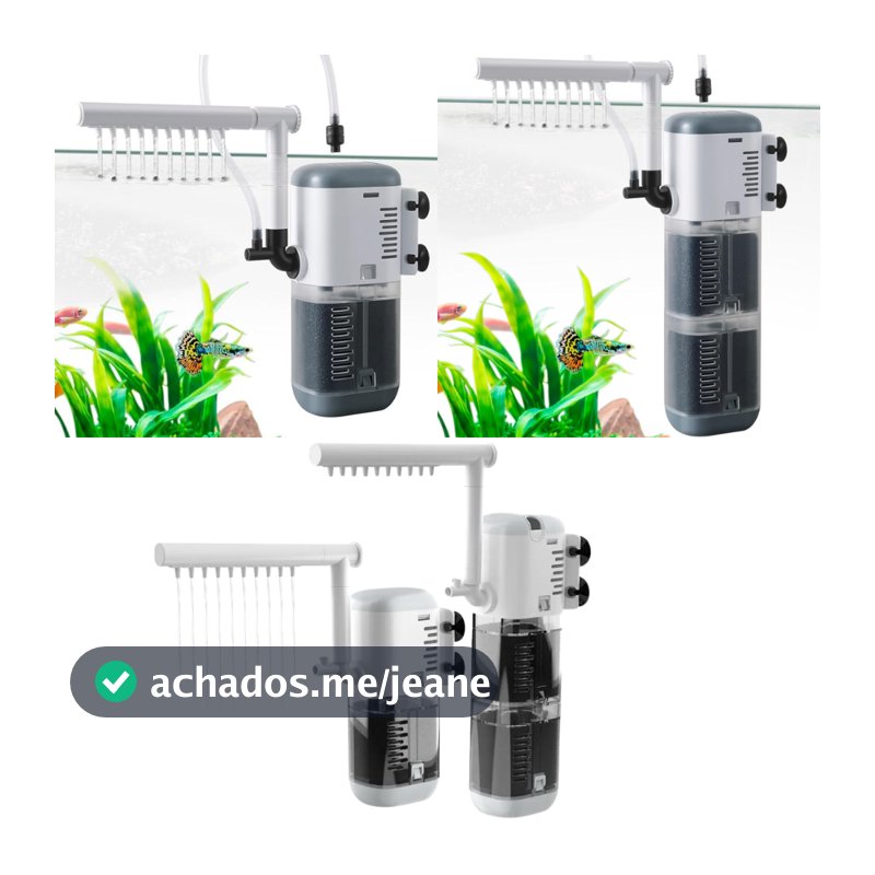 Filtro Interno Aquario Aquatank até 1200l/h Bomba com Filtro Submersa Chafariz JP 300 500 800 1200