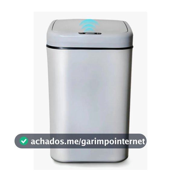 Lixeira Sensor Movimento Automático Inteligente Recarregavel Toque Cesto Lixo Casa 12/17Litros e Lixeira de Pilha AA 20L