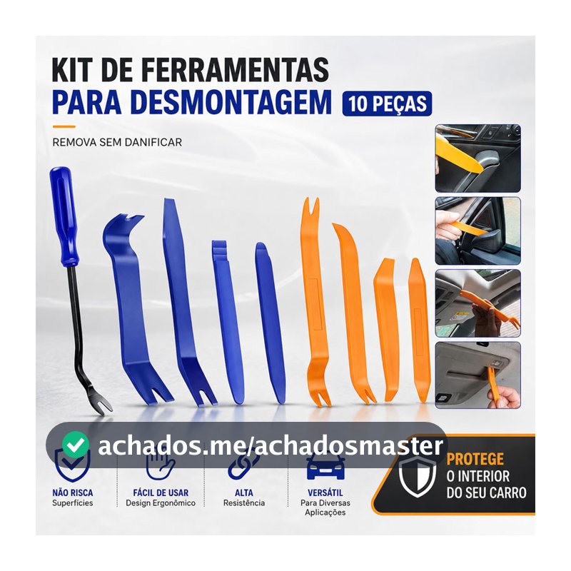 Espátula Automotiva Kit 5 Ou 9 Peças Alavanca Nylon Resistente Desmontagem Guarnição Painéis Carro