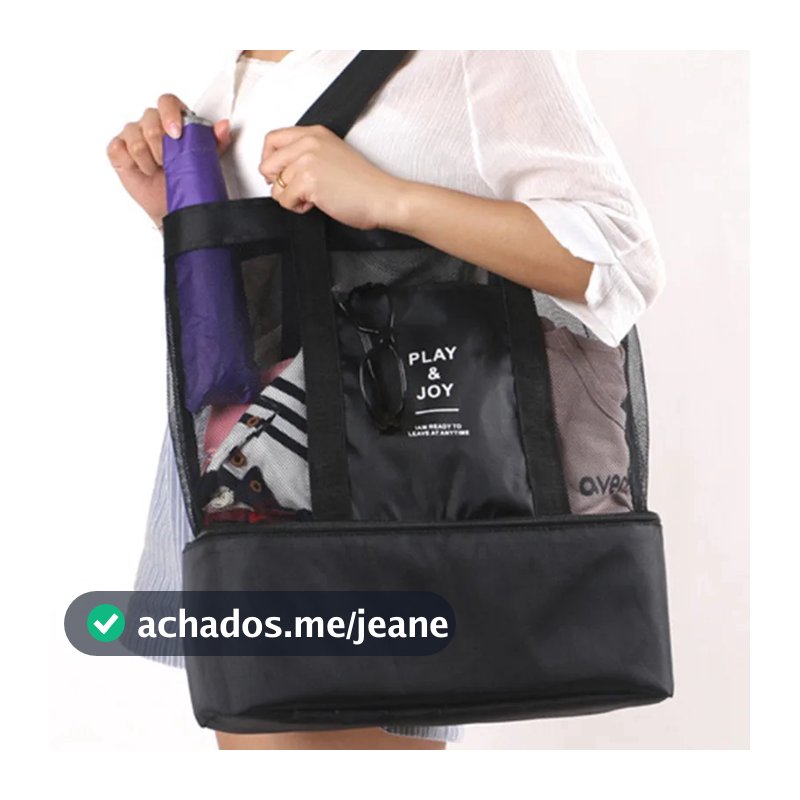 Bolsa Praia C/ Compartimento Cooler Térmico Passeio Play Joy Verão
