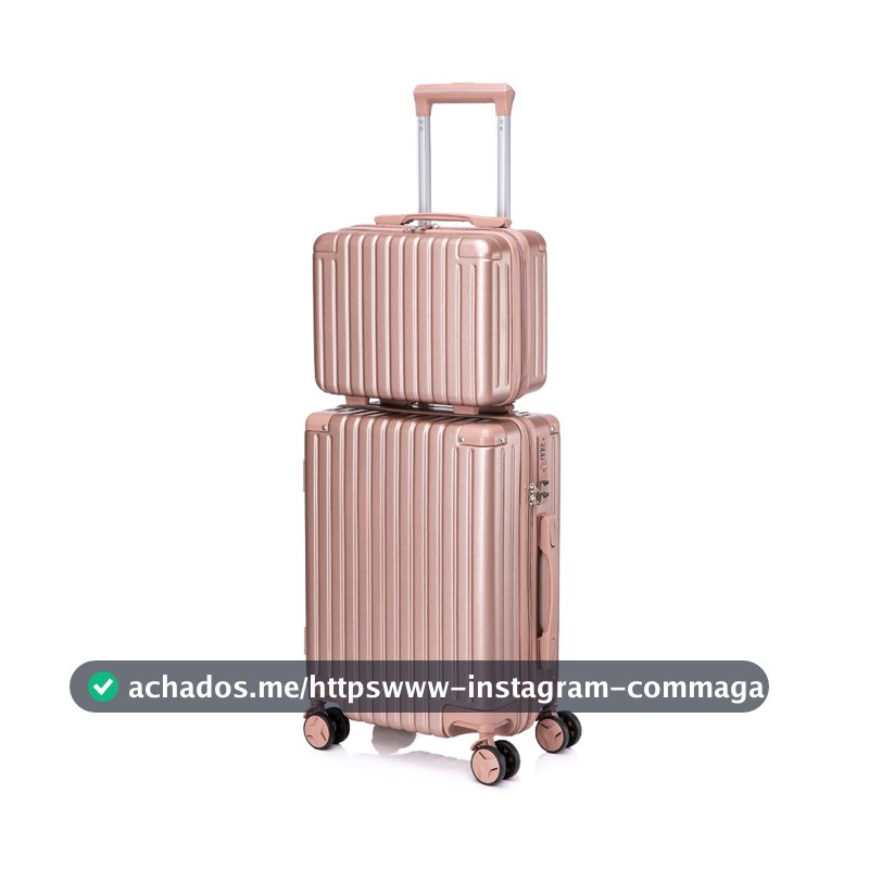 Conjunto Mala De Viagem 10KG E Frasqueira Cadeado TSA Roda Dupla 360° ATP93-2
