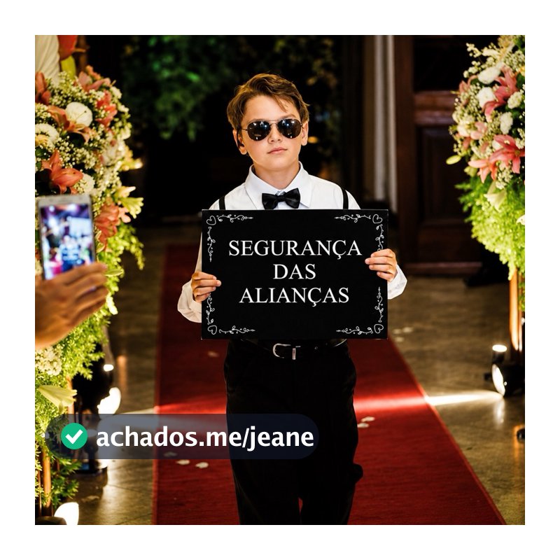 Plaquinha para Casamento Segurança das Alianças Plaquinha Cerimonial Plaquinha Cerimônia de casamento 21x30 MDF 3mm