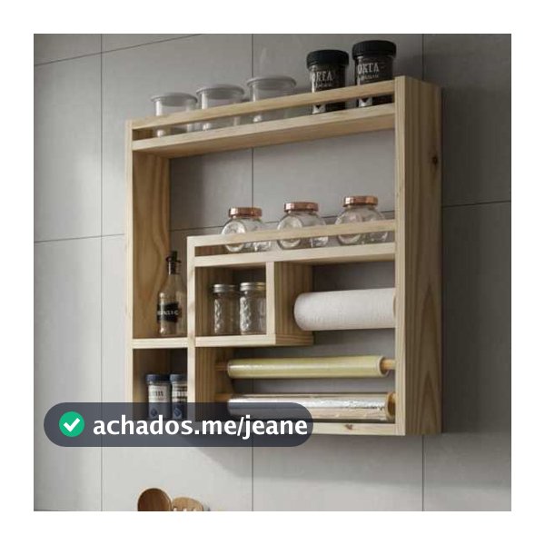 Suporte porta tempero cozinha organizador condimentos grande prateleira parede madeira