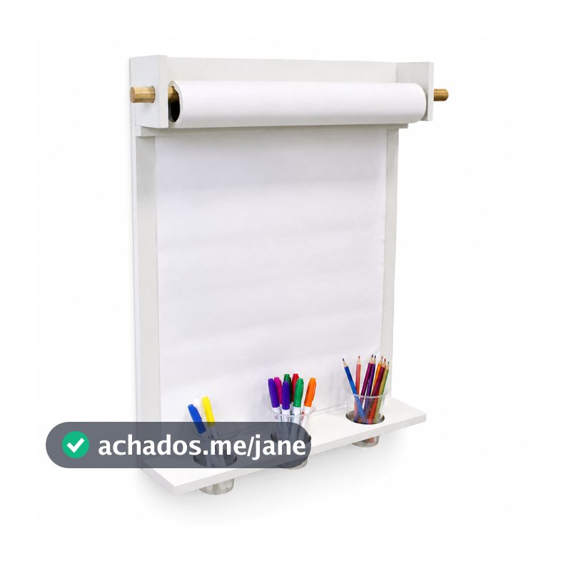 Painel Lousa Criativa Branca Infantil Educativa para Pintura e Desenho Montessori / Bobina de Papel