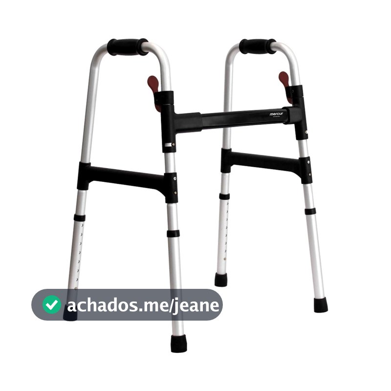 Andador para Idoso Fixo Adulto Ortopédico Geriátrico Desmontável Dobrável - Mercur