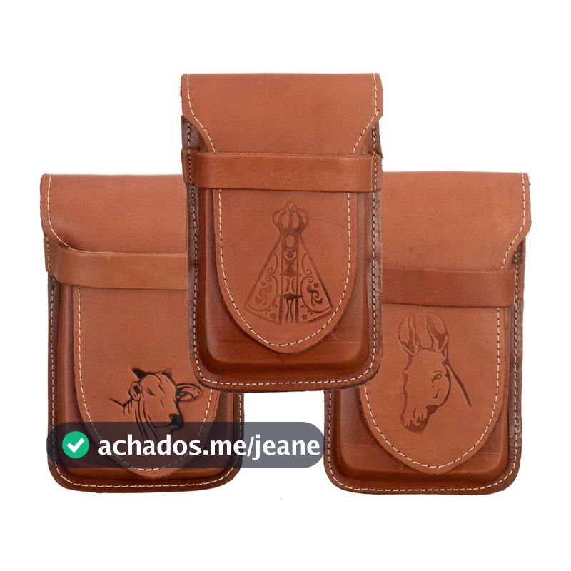 Bainha Capinha De Celular Em Couro Legitimo - Vários Modelos