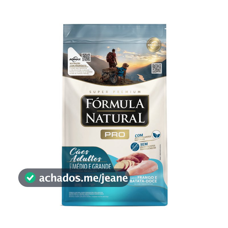 Ração Fórmula Natural Pró Cães Adultos Raças Médias e Grandes ? 15Kg
