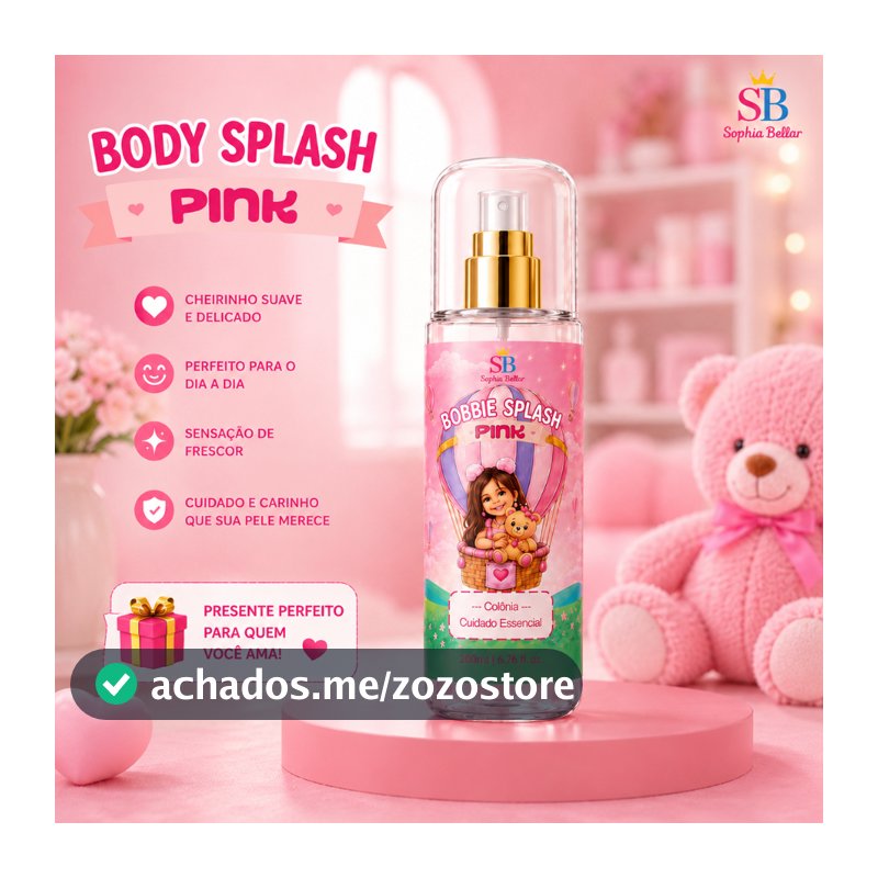 Body Splash Infantil Pink Sophia Bellar 200ml – Cuidado Essencial