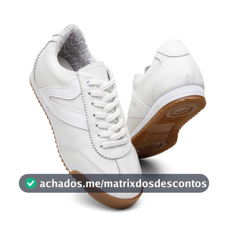 Tênis Feminino Vittal Couro Legítimo Naomi Casual Retrô Clássico