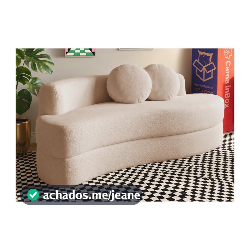 Sofá Cama Cosi. 1,88m Xpand Tech Tecido Bouclê Cama inBox