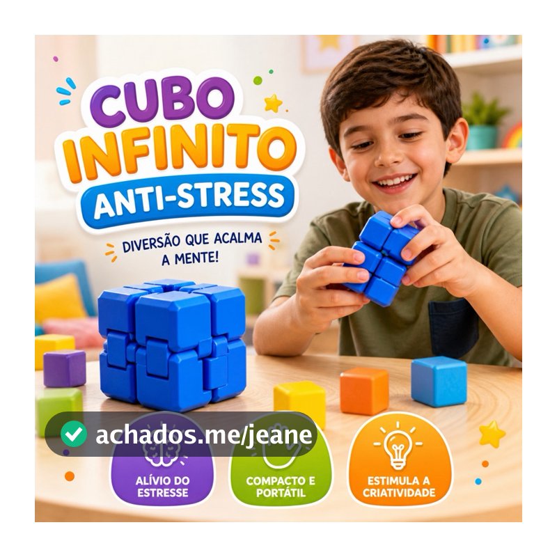 Recurso Terapêutico Cubo do infinito | Autismo TEA TDAH Ansiedade | Foco Concentração | Brinquedo Sensorial
