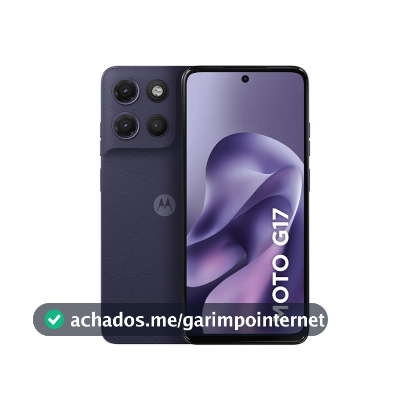 Smartphone Motorola Moto G17 256GB, 4G, 12GB RAM Boost, Tela 6.7 FHD+, Câm. 50MP - Roxo