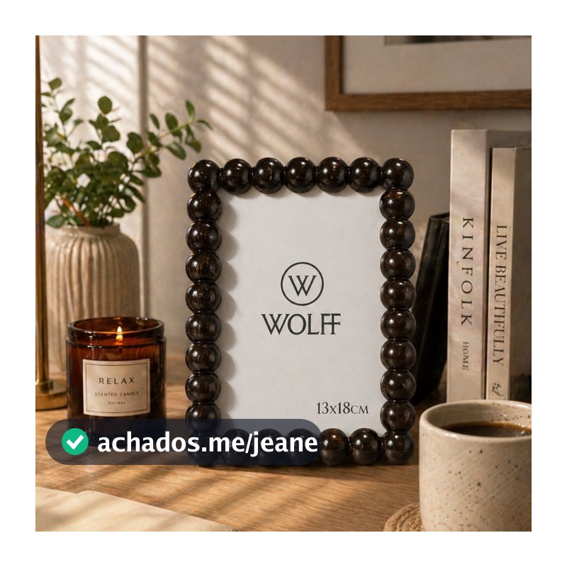 Porta Retrato Balls de Resina 13x18cm Decorativo de Mesa Wolff