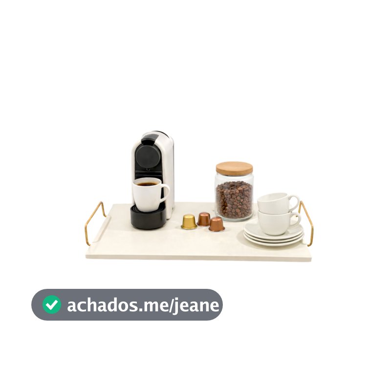 bandeja decorativa cantinho do café laqueada com alça linda bebidas bar luxo