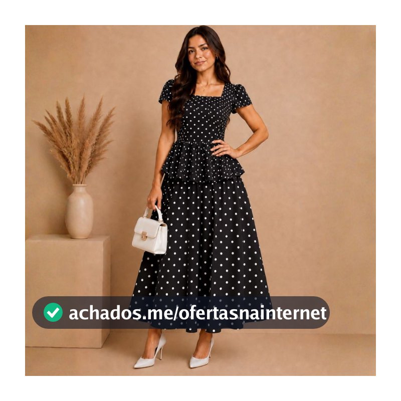 Conjunto Feminino Saia Midi e Blusa Peplum Manga Curta com Babado Elegante Moda Modesta Evangélica Trabalho Estruturado