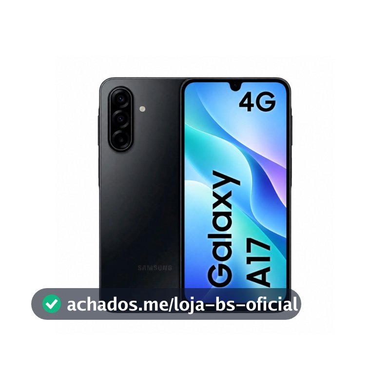 Smartphone Samsung Galaxy A17, 4G, 128GB, 4GB RAM, NFC Preto