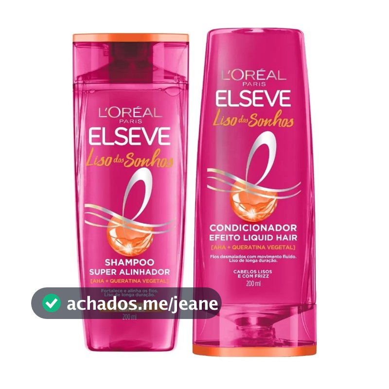 KIT ELSEVE SH + COND SUPER ALINHADOR LISO DOS SONHOS LORÉAL (LANÇAMENTO 2025 )