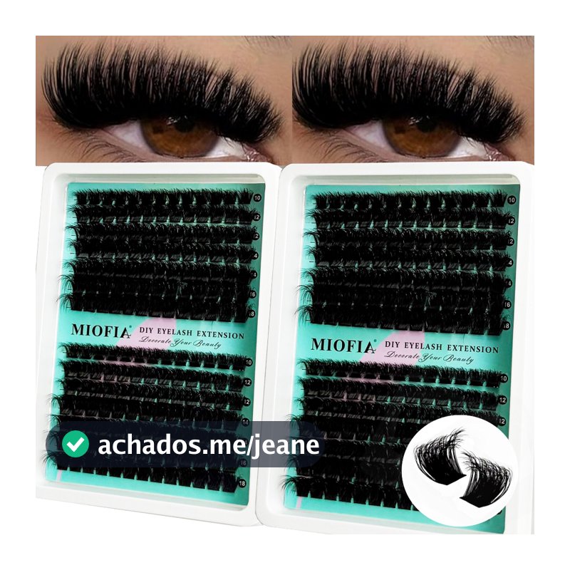 14 Fileiras De Cílios Grossos E Rechonchudos , Postiços Tufados De Comprimento Misto De 10-18 Mm Adequados Para Qualquer
