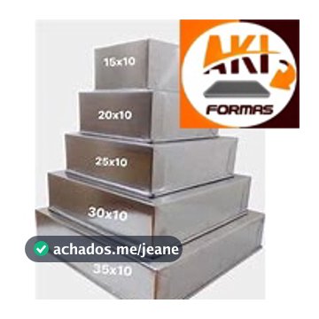 FORMA QUADRADA KIT COM 5 PÇS 15X20X25X30X35 POR 10 ALTURA FIXA DE ALUM CONJUNTO COM 5 PEÇAS (( CAIXA 4 ))