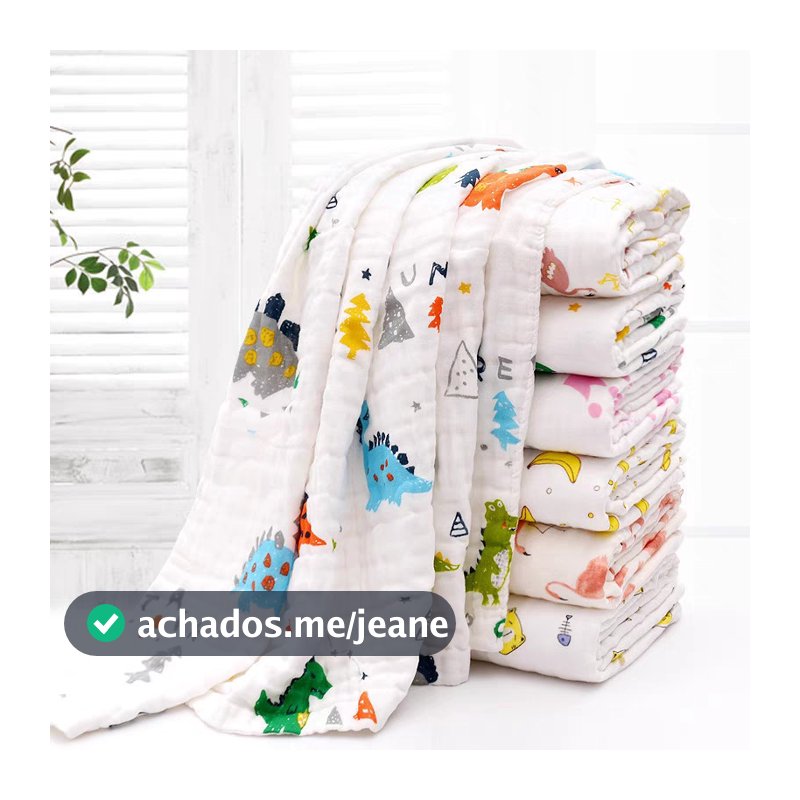 Toalha de Banho Para Bebê 100% algodão Manta Multifuncional para Bebê – Cobertor, Toalha, Swaddle e Capa para Carrinho