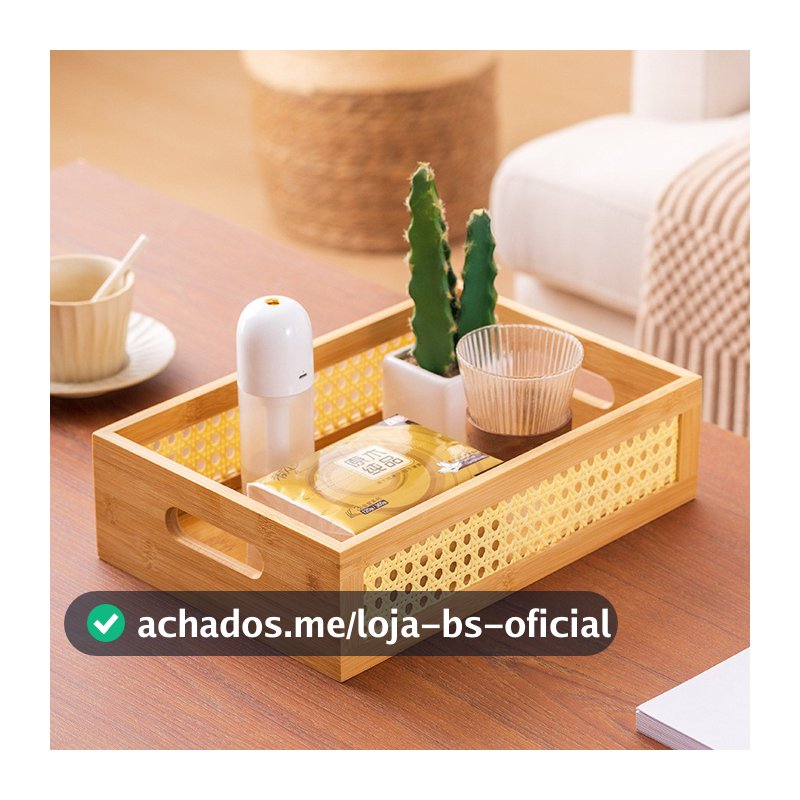 Bandeja de Bambu Para Café Chá Petisqueira Condimentos e Mesa Posta