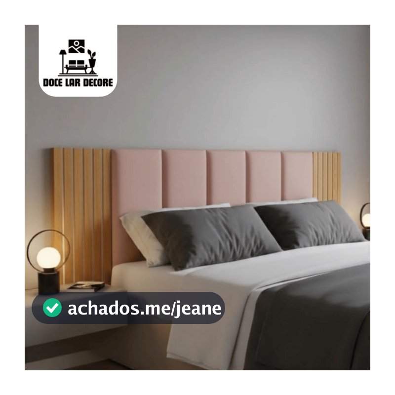 Kit Cabeceira Modular + Painel Ripado MDF Cama Box Casal King Queen Estofada Premium