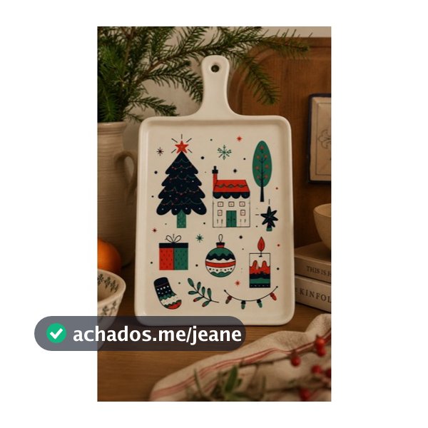 tábua bandeja de frios petiscos natalina natal decor mesa posta nórdica porcelana
