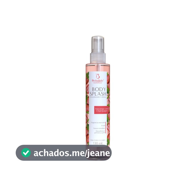 Body Splash Morango & Champagne 130ml - Bio Instinto