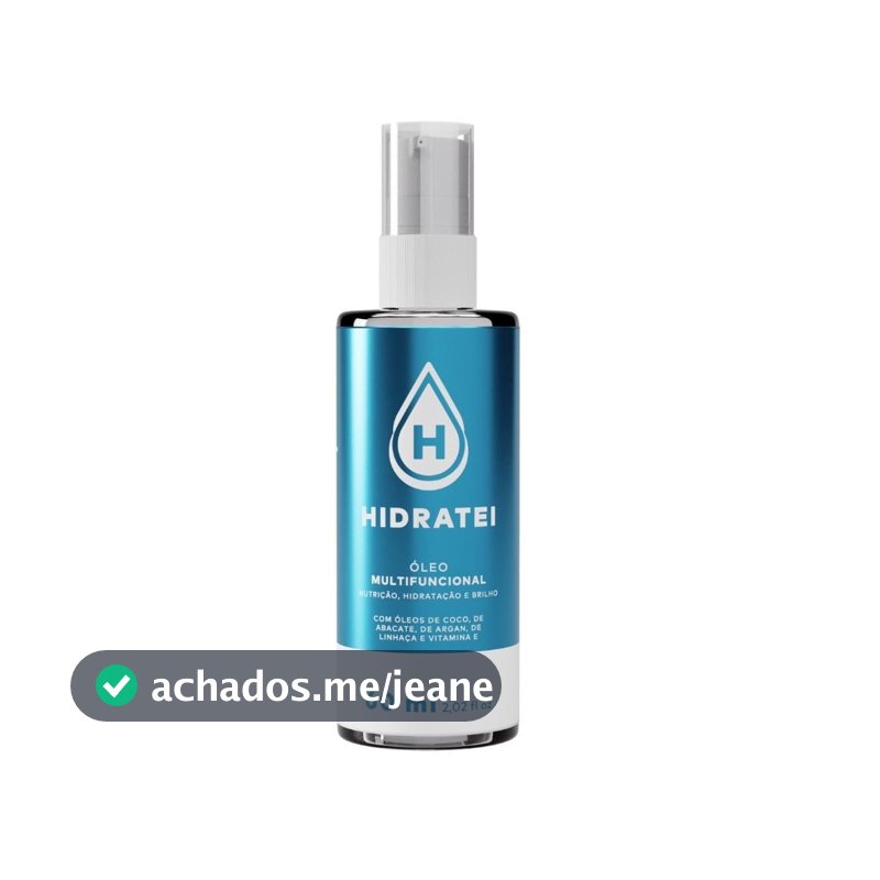 Óleo Capilar Multifuncional Hidratei 60ml Nutrição Termoprotetor Antifrizz Brilho Pontas